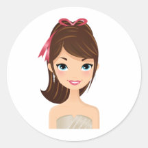 Chica bonito pegatinas  