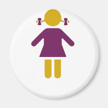 Chica - chica estupendo imán de frigorifico