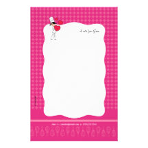 Chica con adorno de los corazones - papeleria