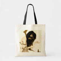 Chica con la arpa bolsa