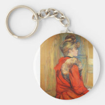 Chica con la piel por Toulouse-Lautrec Llavero Personalizado