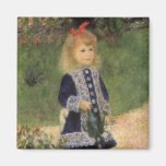 Chica con la regadera, Renoir, arte del impresioni Imanes De Nevera