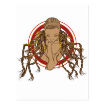 Chica de Dreadlock Tarjetas Postales