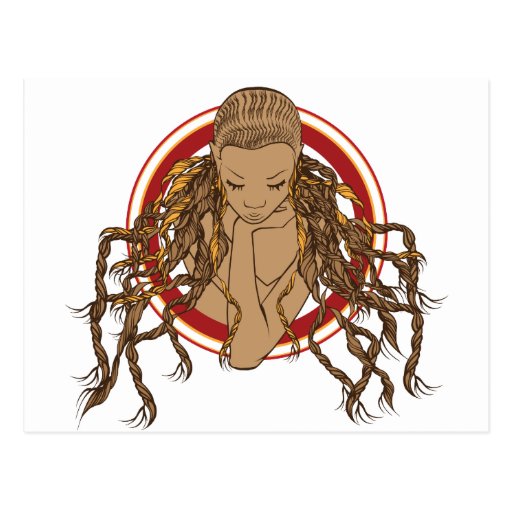 Chica de Dreadlock Tarjetas Postales