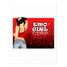 Chica de Emo Postales