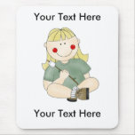 Chica de encargo Mousepad que acampa - personaliza Tapete De Ratones