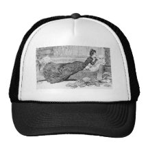 Chica de Gibson que lee un libro Gorro De Camionero