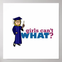 Chica de graduación impresiones