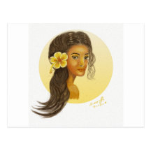 Chica de Hawaii Tarjetas Postales
