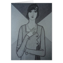Chica de la aleta tarjetas
