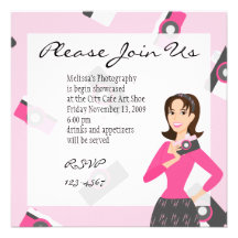 Chica de la cámara comunicados personalizados