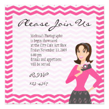 Chica de la cámara invitación