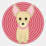 Chica de la chihuahua pegatina