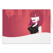 Chica de la ciudad tarjetas