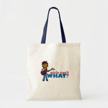 Chica de la guitarra baja bolsas