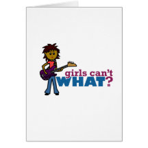 Chica de la guitarra baja felicitacion 