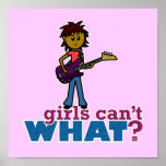 Chica de la guitarra baja impresiones