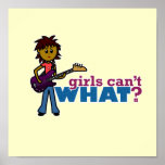 Chica de la guitarra baja impresiones