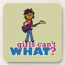 Chica de la guitarra baja posavasos