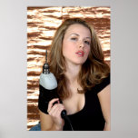 Chica de la herramienta - taladro poster