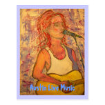 Chica de la música en directo de Austin Tarjeta Postal