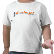 Chica de la persona que practica surf de Lil Camisetas