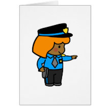 Chica de la policía tarjeta