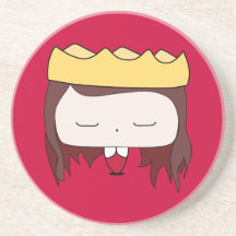 chica de la reina posavasos personalizados