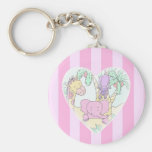 Chica de las bendiciones del corazón del bebé de l llavero personalizado