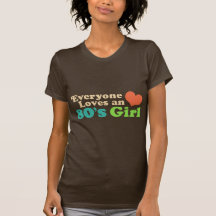 chica de los años 80 camisetas