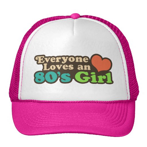 chica de los años 80 gorro