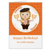 Chica de los géminis - feliz cumpleaños tarjetas
