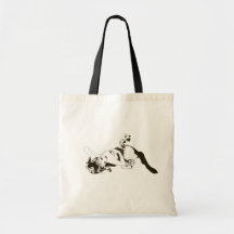 Chica de mentira bolsa lienzo