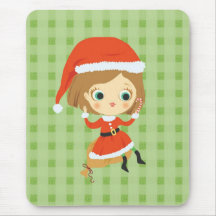 Chica de Navidad I Mousepad Alfombrilla De Ratón