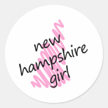 Chica de New Hampshire con New Hampshire garabatea Pegatinas