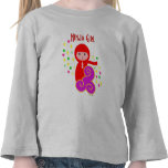 Chica de Ninja en rojo Camiseta