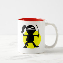 Chica de Ninja Tazas De Café