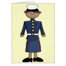 chica de US Marine Corp Tarjeta