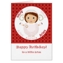 Chica del aries - feliz cumpleaños tarjetas