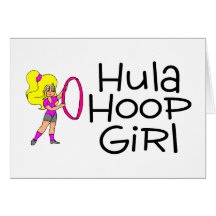 Chica del aro de Hula Felicitación