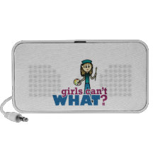 Chica del artista mini altavoces