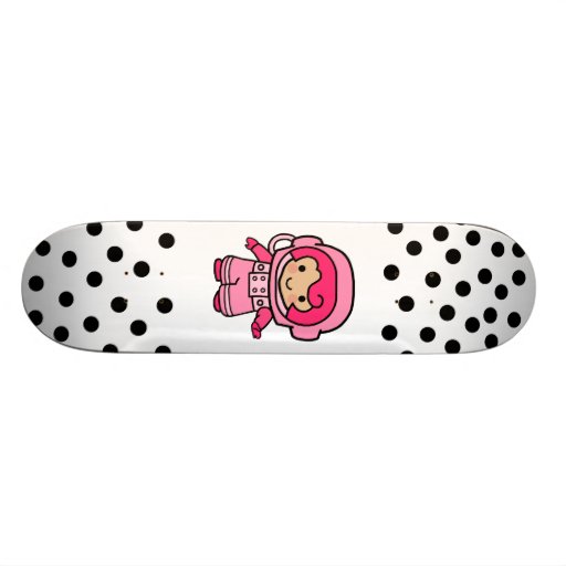 Chica del astronauta patineta personalizada