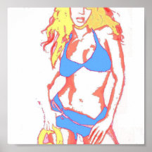 Chica del bikini poster