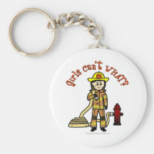 Chica del bombero llaveros personalizados