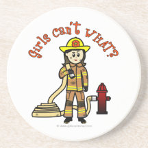 Chica del bombero posavasos manualidades