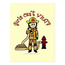 Chica del bombero postales