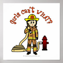 Chica del bombero posters