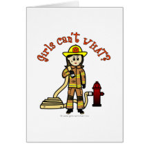 Chica del bombero tarjeton