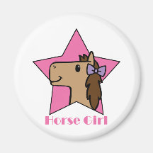 Chica del caballo imán para frigorífico
