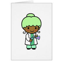 Chica del científico felicitación